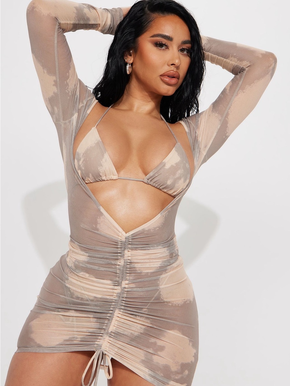 Champagne And Jet Planes 3 Piece Bikini Set